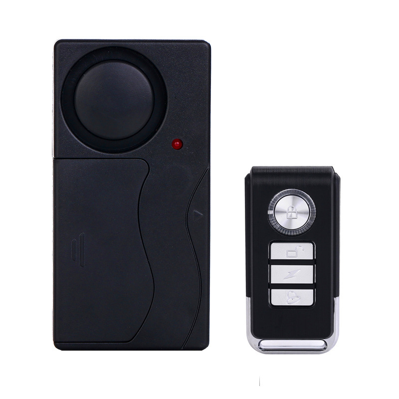 Alarma Inalámbrica para Vehículos Eléctricos y Bicicletas con Control Remoto, Sensor de Vibración de Vidrio, Alarma Antirrobo Inalámbrica para el Hogar
