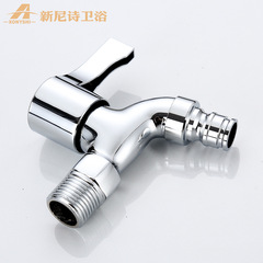 Factory wholesale full copper laundry faucet 4/4" single cold water faucet balcony mop pool wall-mounted fast opening spout