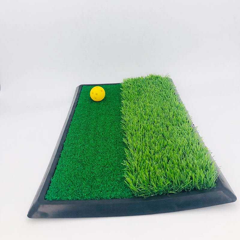 Golf interior golpear la estera engrosada práctica de entrenamiento de columpio entrenador familia portátil césped bola mat