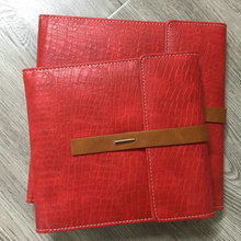 卡一扣设计粘贴式相册 欧美复古礼盒装皮革diy活锁扣相册封面批发