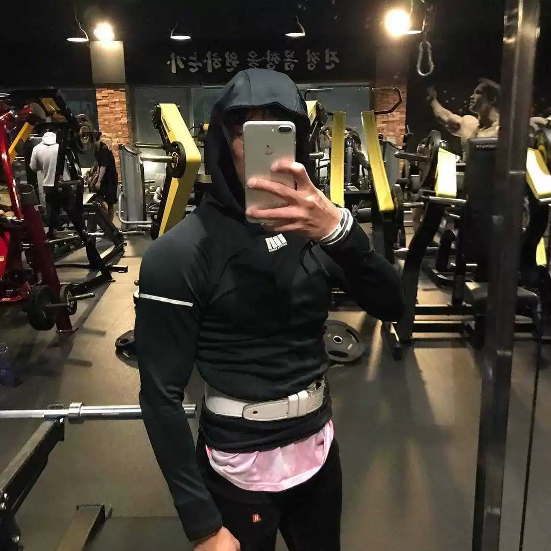 Men's sports demi-season sweatshirt for gym for leisure, high thin hoody for training, for running