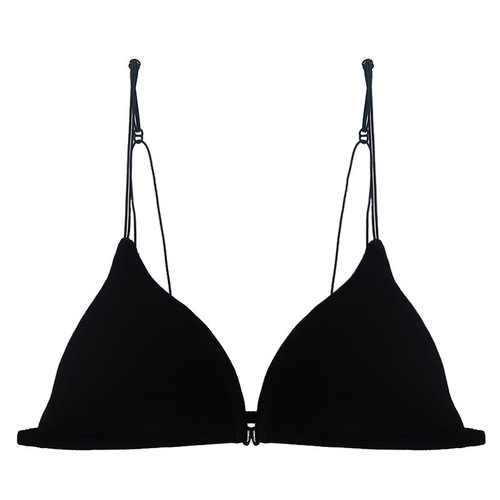 French European and American back bra front button bra set triangle cup young ladies student bra without steel rims sexy foreign trade