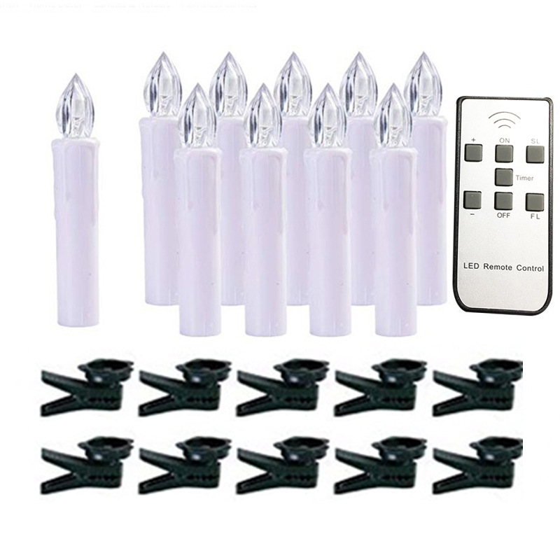 Control remoto electrónico vela lámpara de cristal cabeza Halloween decoración del hogar vela árbol de Navidad clip vela adornos transfronterizos