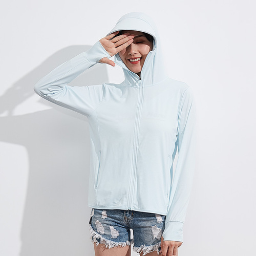 Original yarn sun protection clothing women's summer UV protection ice silk breathable sun protection clothing outerwear skin clothing men 