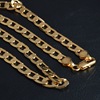 Golden necklace, wish, European style, 750 sample gold, 6mm, wholesale