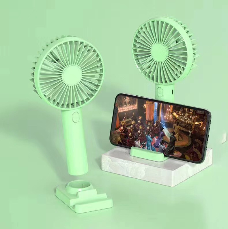 Small handheld rechargeable table cartoon air fan for students 2