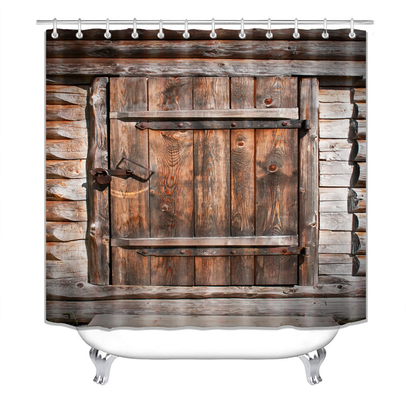 Transfronterizo Amazon e-commerce 3D digital de poliéster impresión puerta Cortina de ducha conjunto de cuatro piezas suministro directo de fábrica