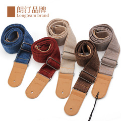 Featured cotton and linen guitar tail strap, folk acoustic guitar, electric guitar cross-body shoulder strap, musical instrument accessories
