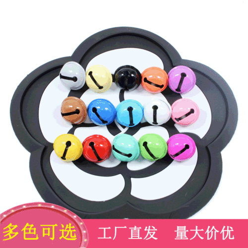 22mm candy-colored small bell Christmas handmade diy pet cat and dog pendant keychain painted round bell