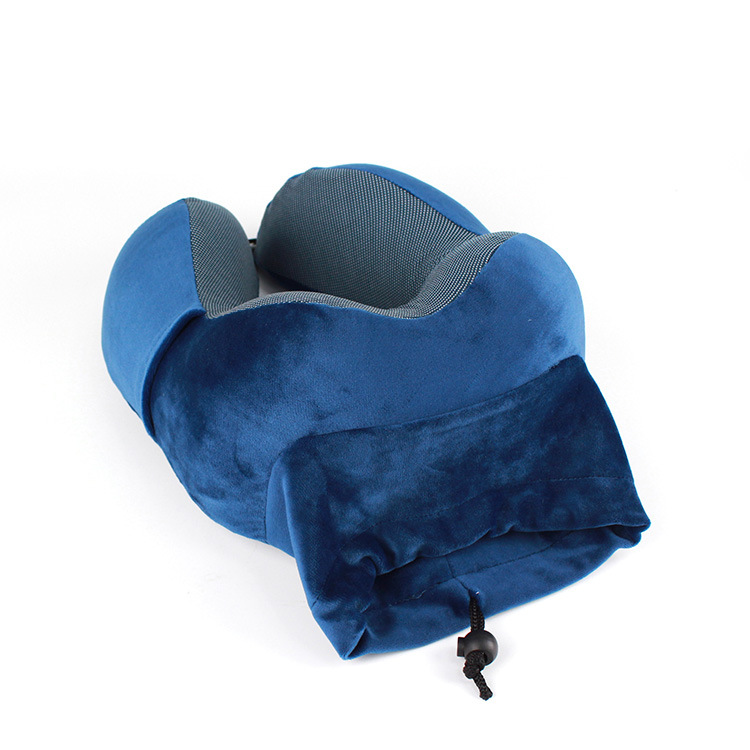 Almohada en forma de U transfronteriza almohada de viaje de negocios almohada de memoria en forma de U rebote lento protección del cuello espacio almohada de espuma de memoria regalo al por mayor