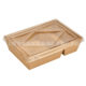 Disposable double-compartment cowhide Box takeaway lunch box degradable tableware snacks fried light food fast food box packaging paper box