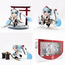 动漫 GSC 初音未来MIKU 雪初音2018丹顶鹤巫女 粘土人盒装手办