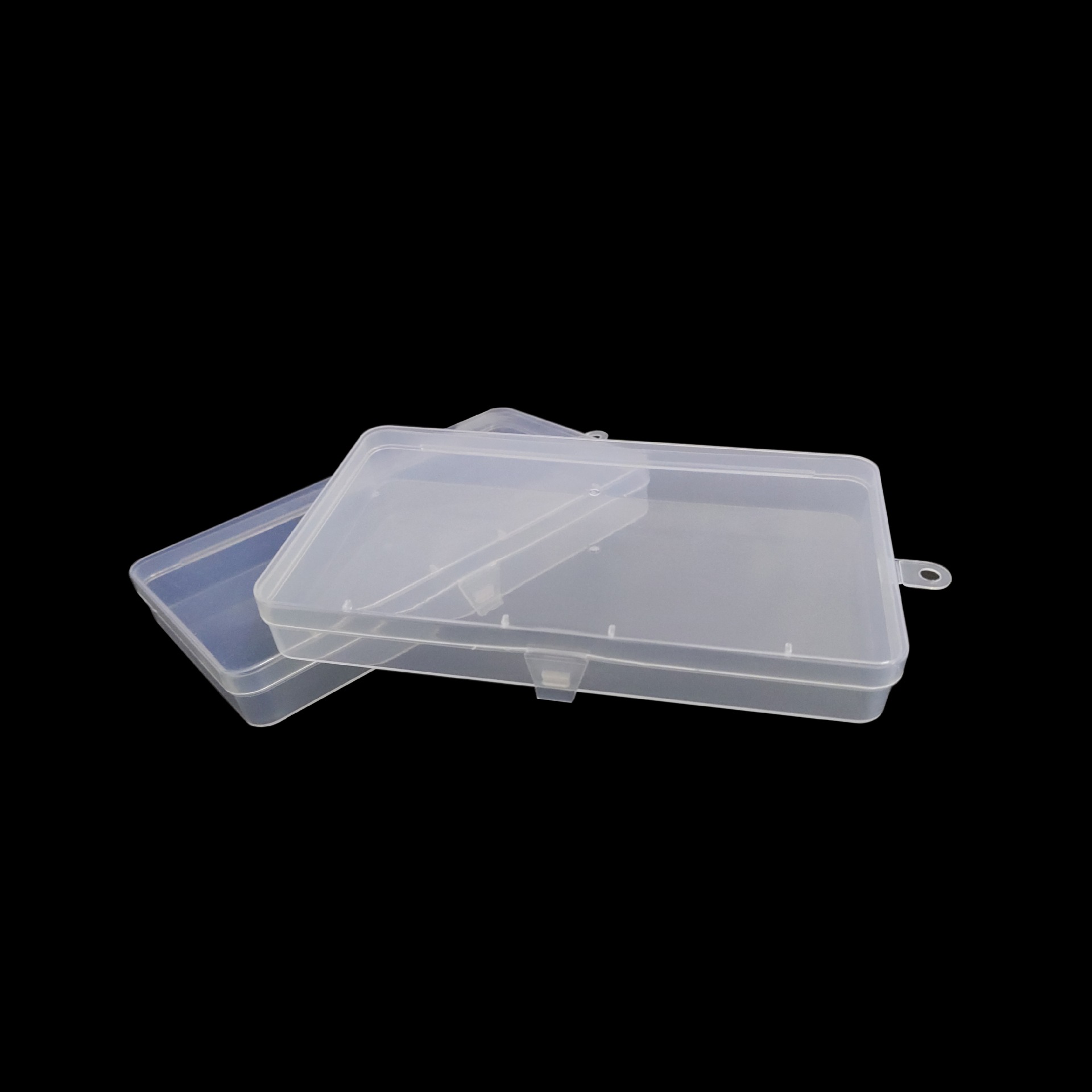 Caja de plástico transfronterizo universal desechable PP máscara caja de embalaje caja de almacenamiento transparente fábrica en stock al por mayor