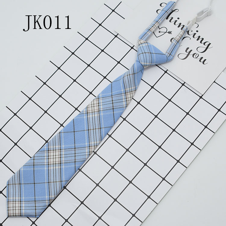 Corbata Plegada para Uniforme JK de Poliéster Estampado de Cuadros para Uniforme Escolar image 5