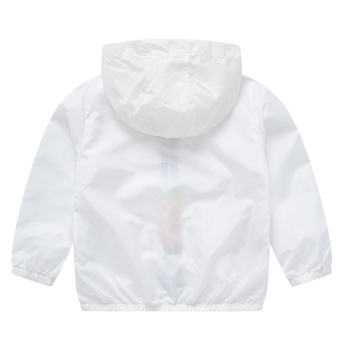 Summer new children's clothing children's sun protection clothing jacket boys and girls skin clothing rainbow hooded sun protection clothing air-conditioning shirt