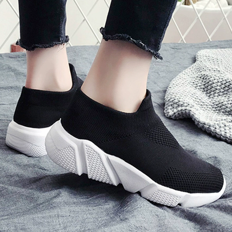 WOMEN's Athletic Walking Shoes Casual Mesh breathable net flying weaving shoes sports shoes