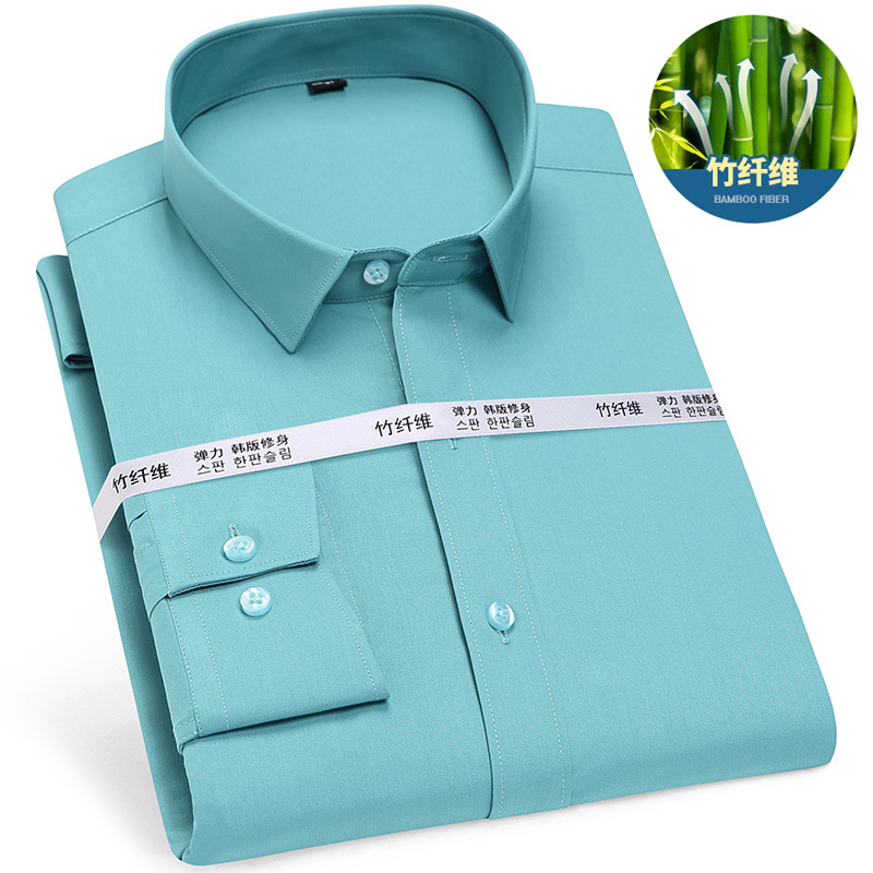 Long -sleeved bamboo fiber 16#light bean green
