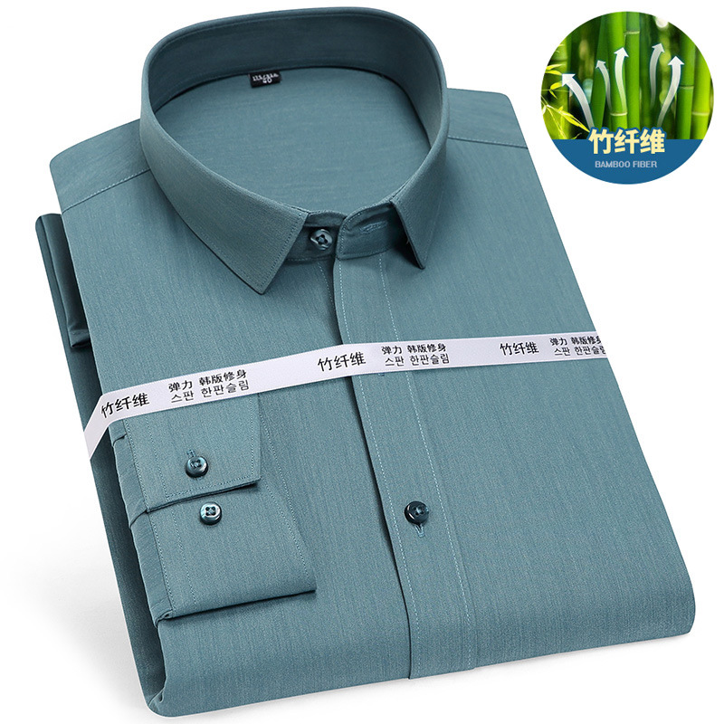 Long -sleeved bamboo fiber 21#water duck green