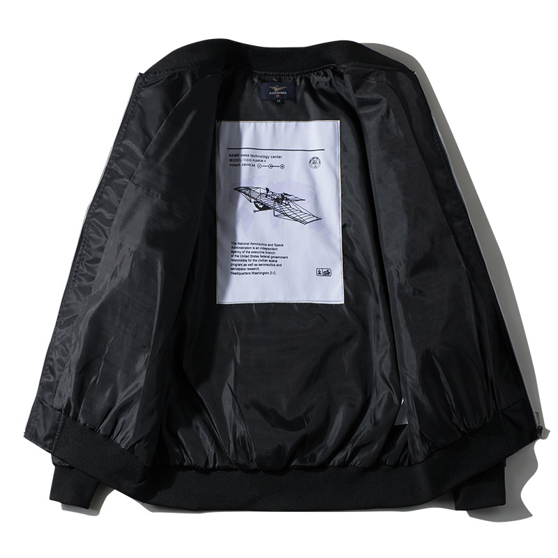 Chaqueta de trabajo de moda para hombre, estilo MA1, cuello de piloto, versátil, para primavera y otoño, uniforme de béisbol de marca de moda