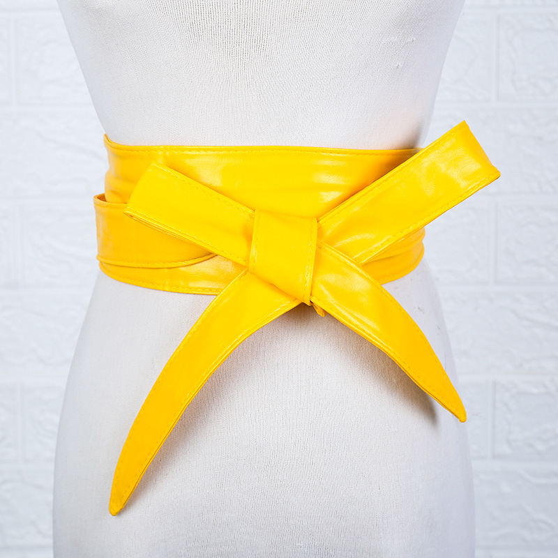 Estilo coreano de las mujeres simple cinturón de cuero cintura ajustable cinturón elástico Moda cinturón de abrigo