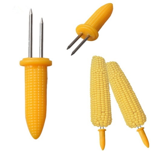6PCS stainless steel corn roasting needle barbecue skewer barbecue tool accessories outdoor camping barbecue fork fruit fork