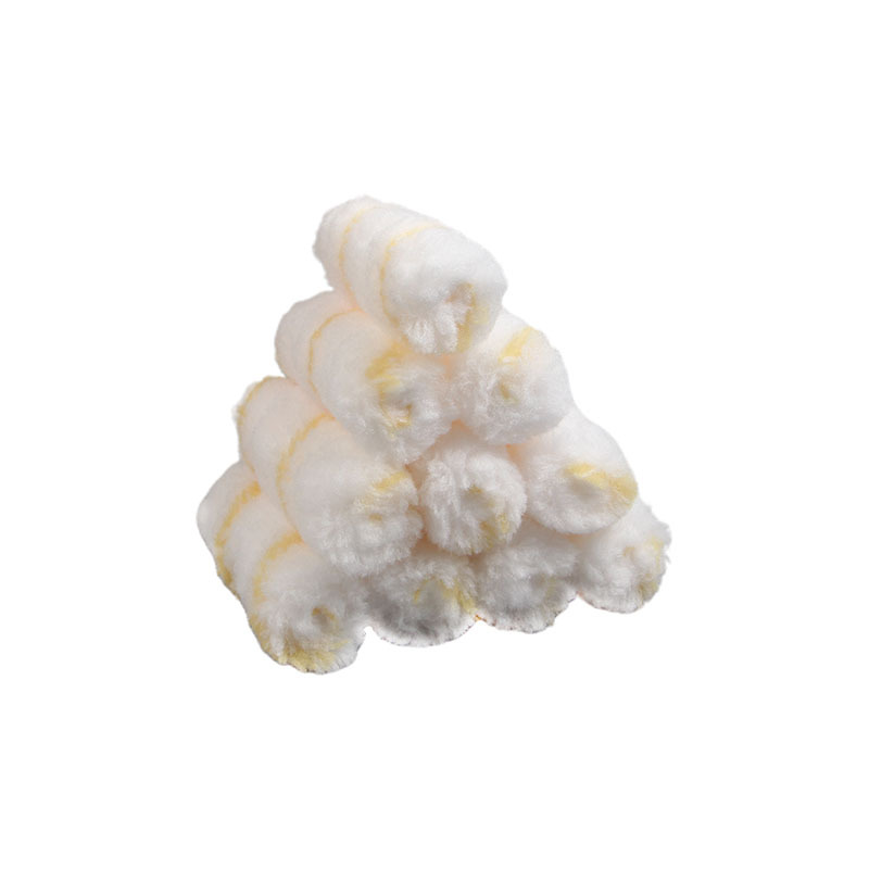 Cabeza de cepillo de rodillo Mini 4 pulgadas de fusión en caliente pulgar fondo blanco amarillo tira de rodillo cepillo de pintura cepillo de rodillo al por mayor