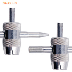 Tube stem key tire deflating tool, car tire inner tube installation tool, four-in-one valve core wrench