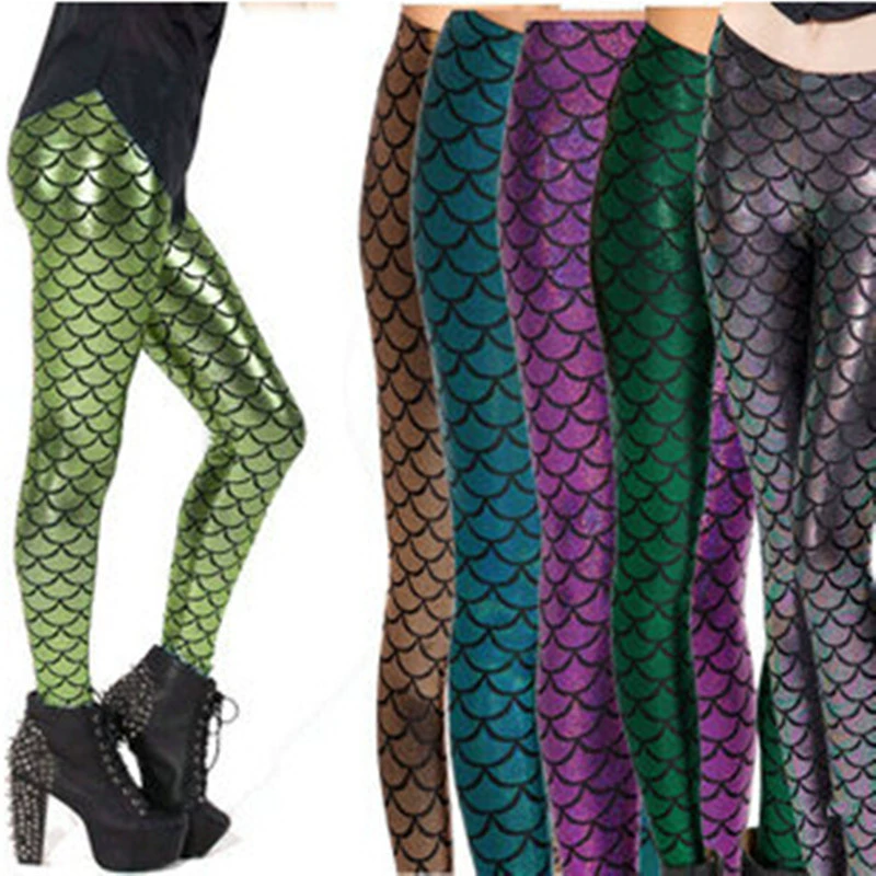 Autumn leggings, elastic shiny thin trousers, fitted