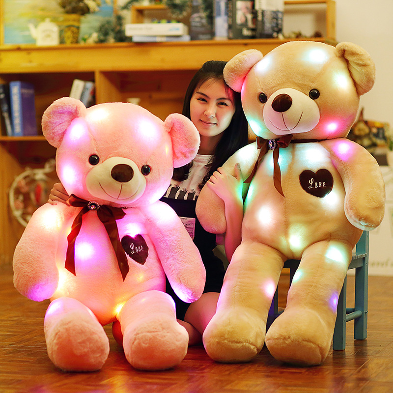 Tanabata Valentine's Day Gift Luminous Bluetooth Music Teddy Bear Plush Toy Doll Rag Doll Birthday Gift