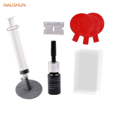 Car glass repair front windshield window crack crack scratch crack repair liquid reducing agent glue tool (Glass agent) - glass-repair-tool-paste-type