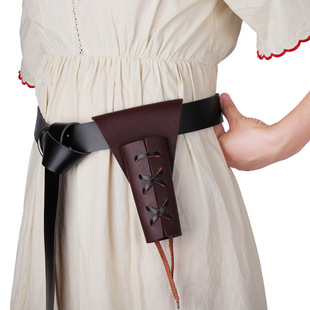 Medieval Leather Sabre Belt Viking Fighting Knight Belt PU Leather Sword Leather Case Sword Belt Foreign Trade Explosions
