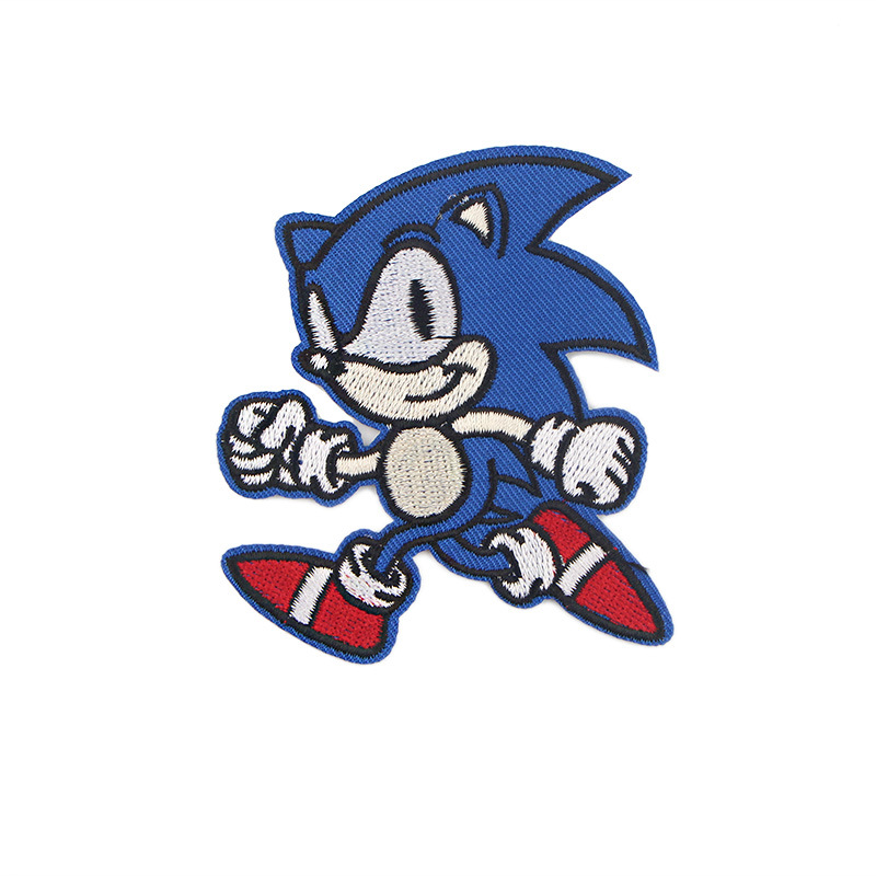 闪电蓝色手游动作卡通布贴 刺绣帽子毛巾印花补丁贴 服装箱包辅料