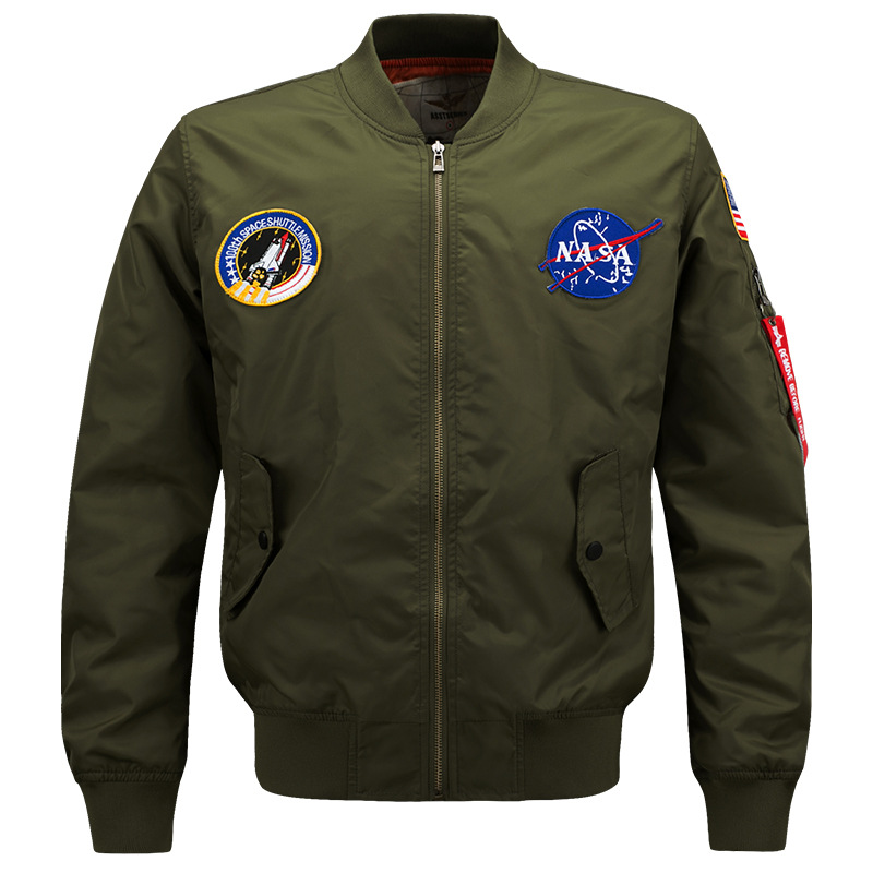 Primavera y otoño NASA conjunta astronauta capa de la Fuerza Aérea MA01 piloto americano hombres otoño ropa más tamaño marca moda top image 5