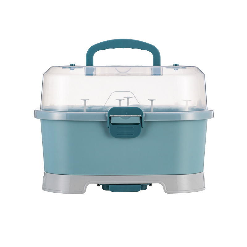 Caja de almacenamiento de botella de bebé portátil grande caja de almacenamiento de vajilla de bebé grande caja de almacenamiento de polvo de leche en polvo