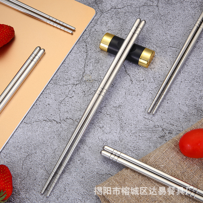 304不锈钢筷子食品级分餐家用防滑霉公筷商用色彩一人一筷套装