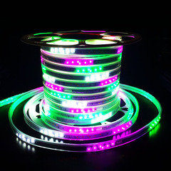 LED strip 2835, 3 rows of 144 lights, 6 colors, color-changing, water flow, strobe, 4-wire, SMD flexible light bar
