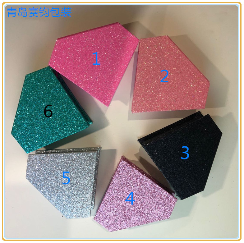 青岛厂家直销钻石睫毛盒子加工睫毛盒子可加印LOGO