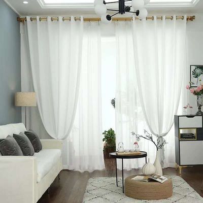 厂家直营亚麻棉麻细麻窗纱纯色窗纱面料不透影窗纱批发布料|ms