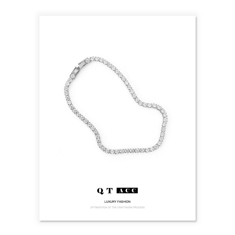 Silver bracelet (dual buckle) (different batches will be 0.8 cm)