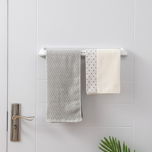 Towel rack punch-free toilet bathroom suction cup hanging rack bath towel rack Nordic simple creative single pole towel bar
