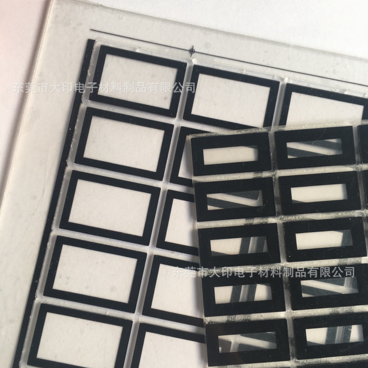 PC透明视窗保护镜片丝印工艺黑框背胶塑料贴片高透光CNC切割片材