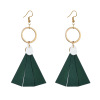 Fashionable earrings, wooden accessory, 2020, Korean style, wholesale