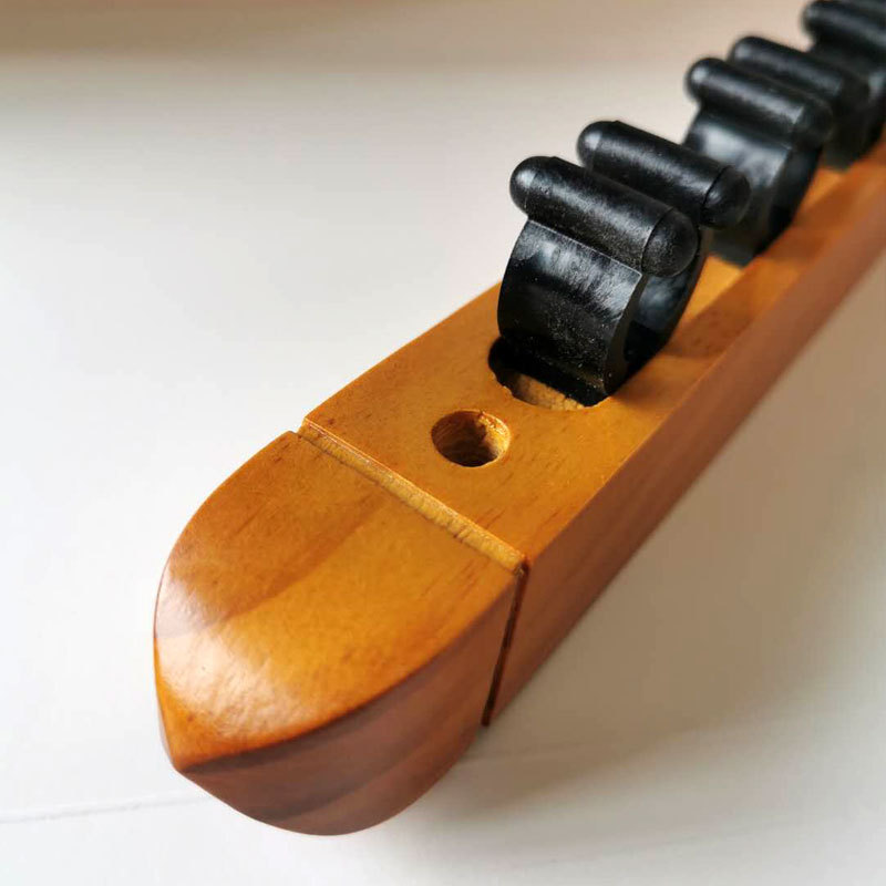 6 hoyos de madera maciza cue rack de billar estante de palo de billar montado en la pared estante de palo de billar de pared estante de palo de billar almacenamiento Universal