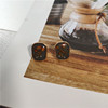 Sophisticated square retro universal amber earrings, flowered
