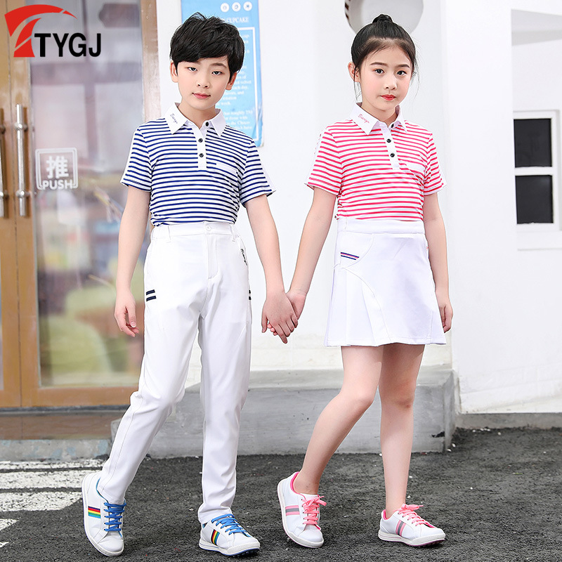Golf Clothing Children's Golf Clothes Summer Girls' Short-sleeved T-shirt Parent-child Sportswear