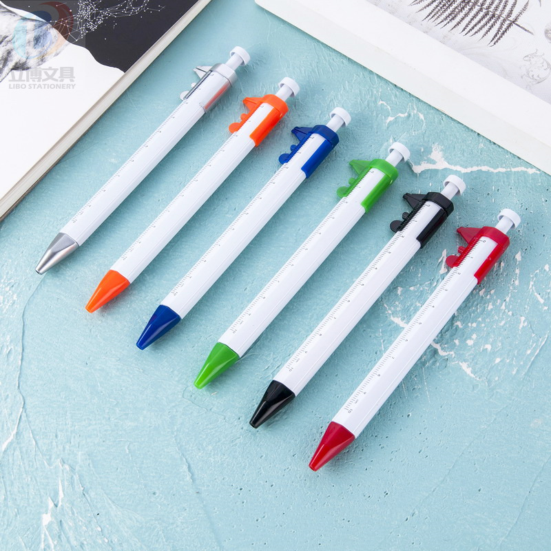 Factory Direct Supply Vernier Caliper Ballpoint Pen with Scale Dimensions Advertising Pen Creative Design Gift Pen Customization