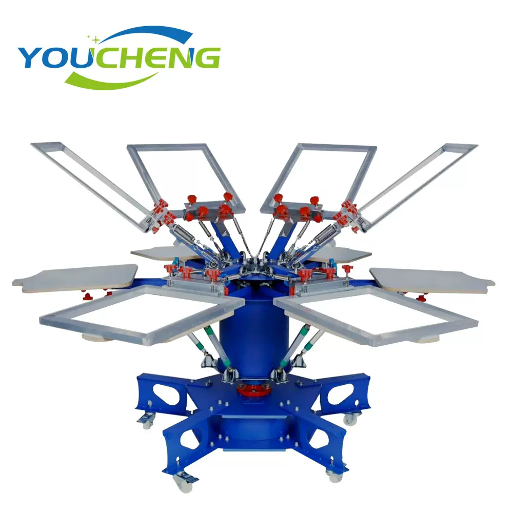 新款T恤衣服装丝印机手动印花机 丝网印花机，精密手动印花机