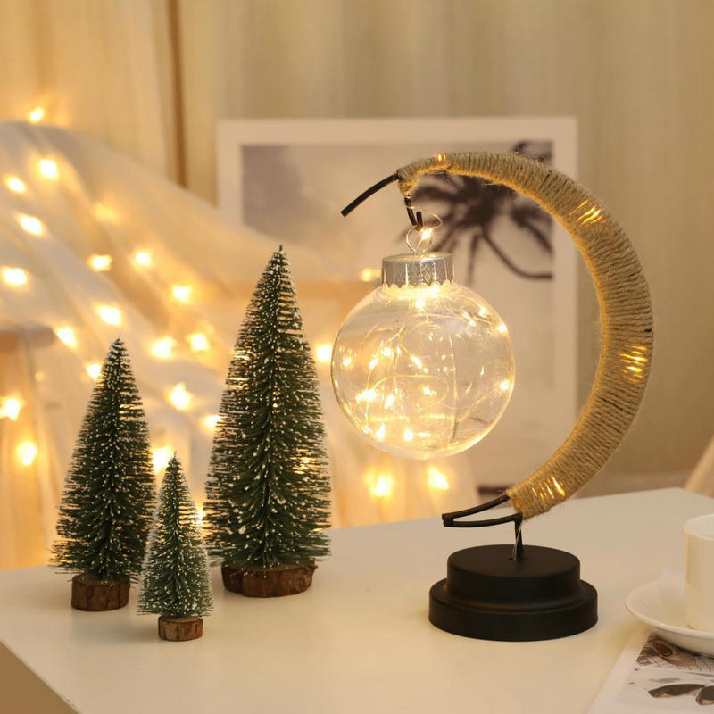 Luces navideñas luces navideñas luces LED cuerda de cáñamo luz de modelado de luna sala de estar dormitorio decoración lámpara de mesa luz suave atmósfera luz decorativa