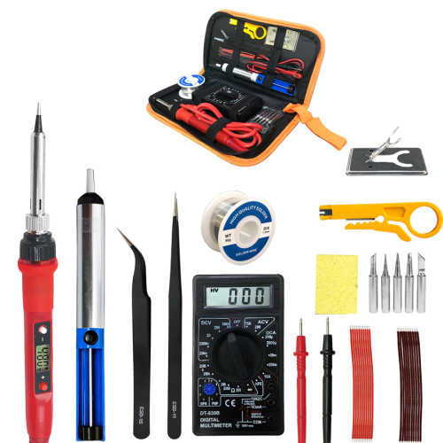 60/80W Digital Display Electric Soldering Iron Home Welding Adjustable Temperature Industrial Grade Welding Pen Repair Tool Set