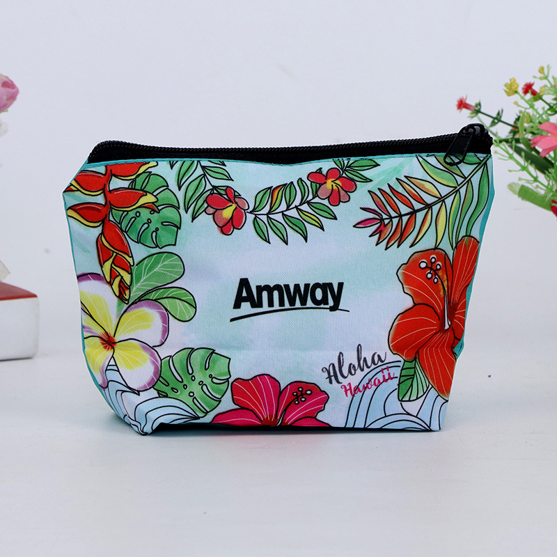 Bolsa de cosméticos de poliéster personalizada Logo cremallera cosmética bolsa de poliéster necesidades diarias Promoción de publicidad bolsa de Oxford